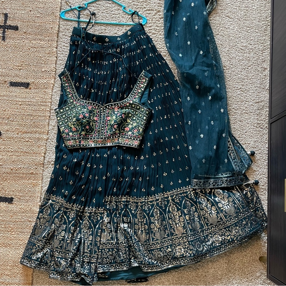 Dark green Fancy Lehenga